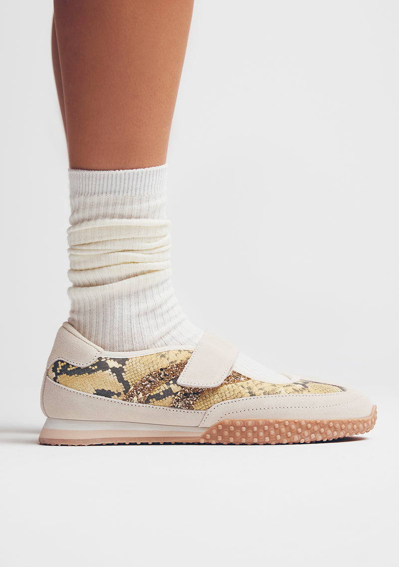 BALLERINES SPORTIVES CUIR IMPRIMÉ ANIMALIER PIROVAC