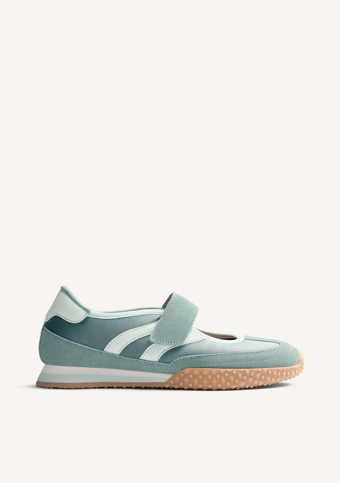 LEATHER AND SATIN SPORTY BALLET FLATS CHADRON
