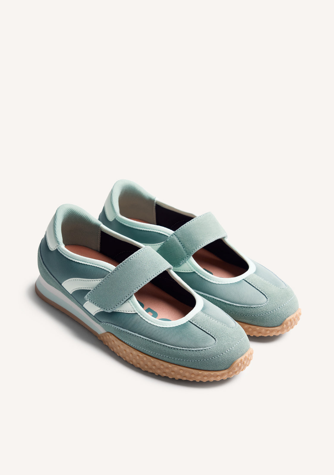 LEATHER AND SATIN SPORTY BALLET FLATS CHADRON