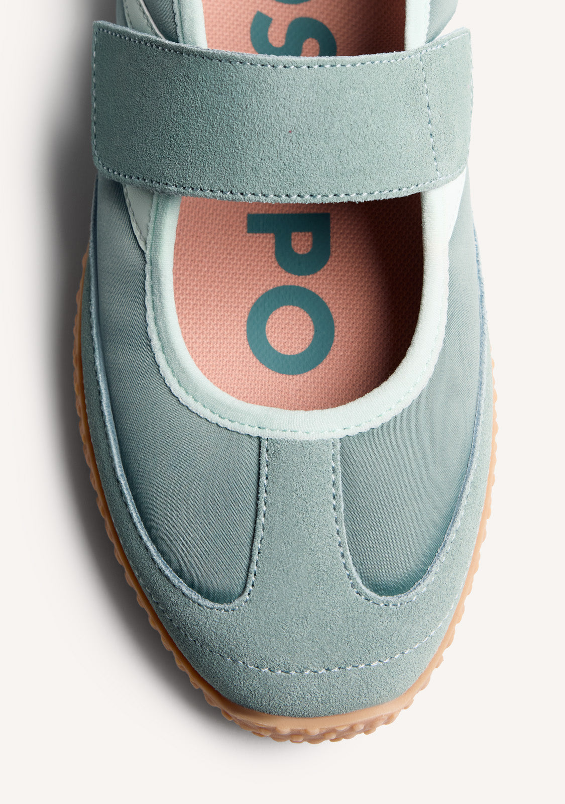 LEATHER AND SATIN SPORTY BALLET FLATS CHADRON