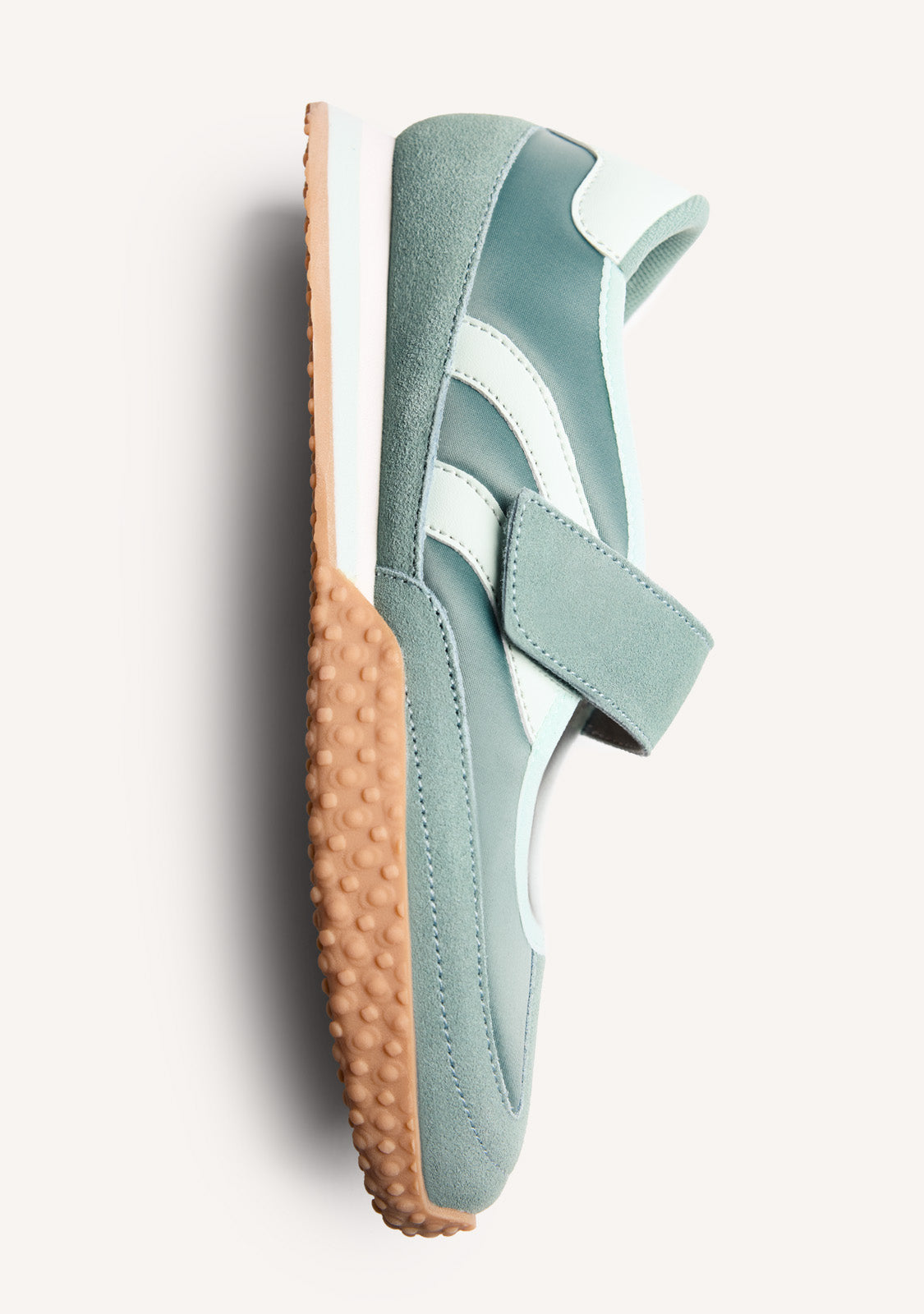 LEATHER AND SATIN SPORTY BALLET FLATS CHADRON