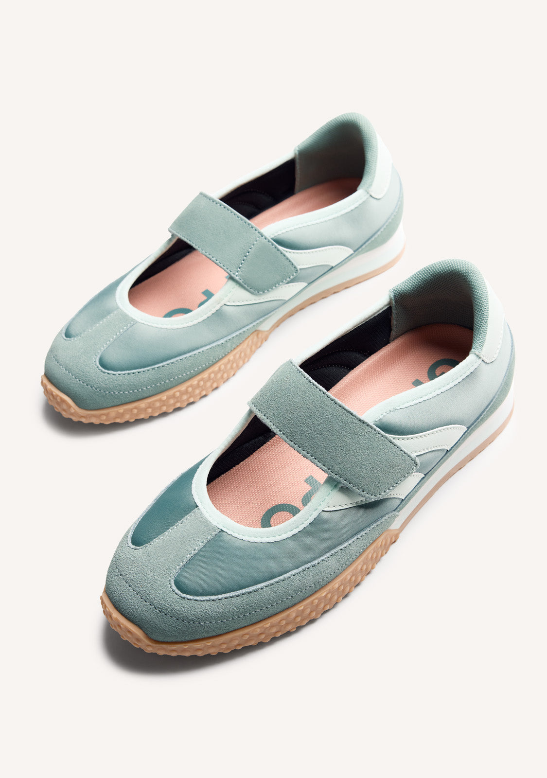 LEATHER AND SATIN SPORTY BALLET FLATS CHADRON