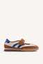 LEATHER AND LINEN SPORTY BALLET FLATS NIONBE
