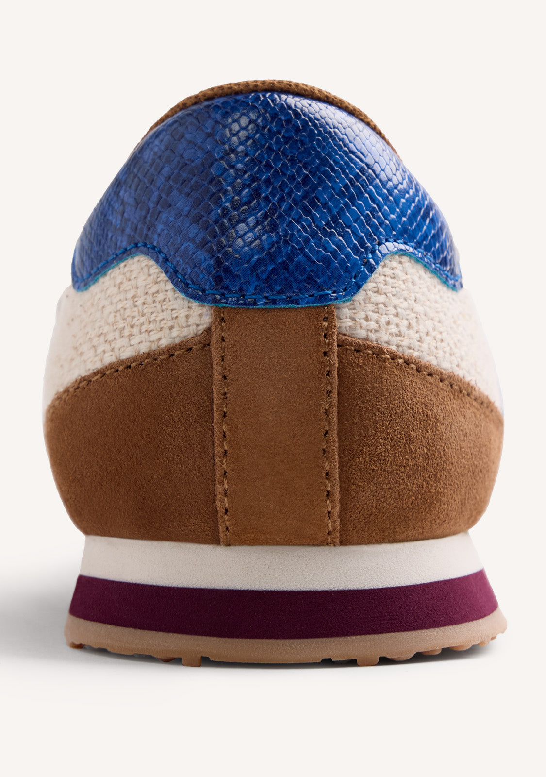 LEATHER AND LINEN SPORTY BALLET FLATS NIONBE