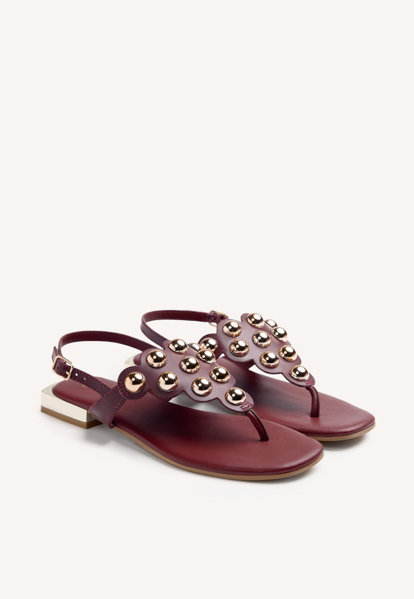 SANDALIAS PIEL TACHAS KADUNA