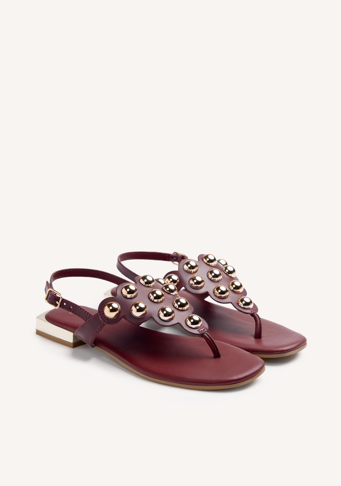 STUDDED LEATHER SANDALS KADUNA