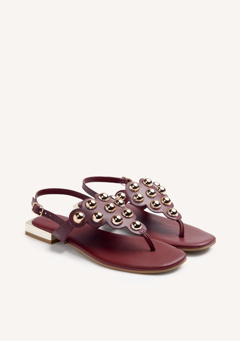 SANDALIAS PIEL TACHAS KADUNA