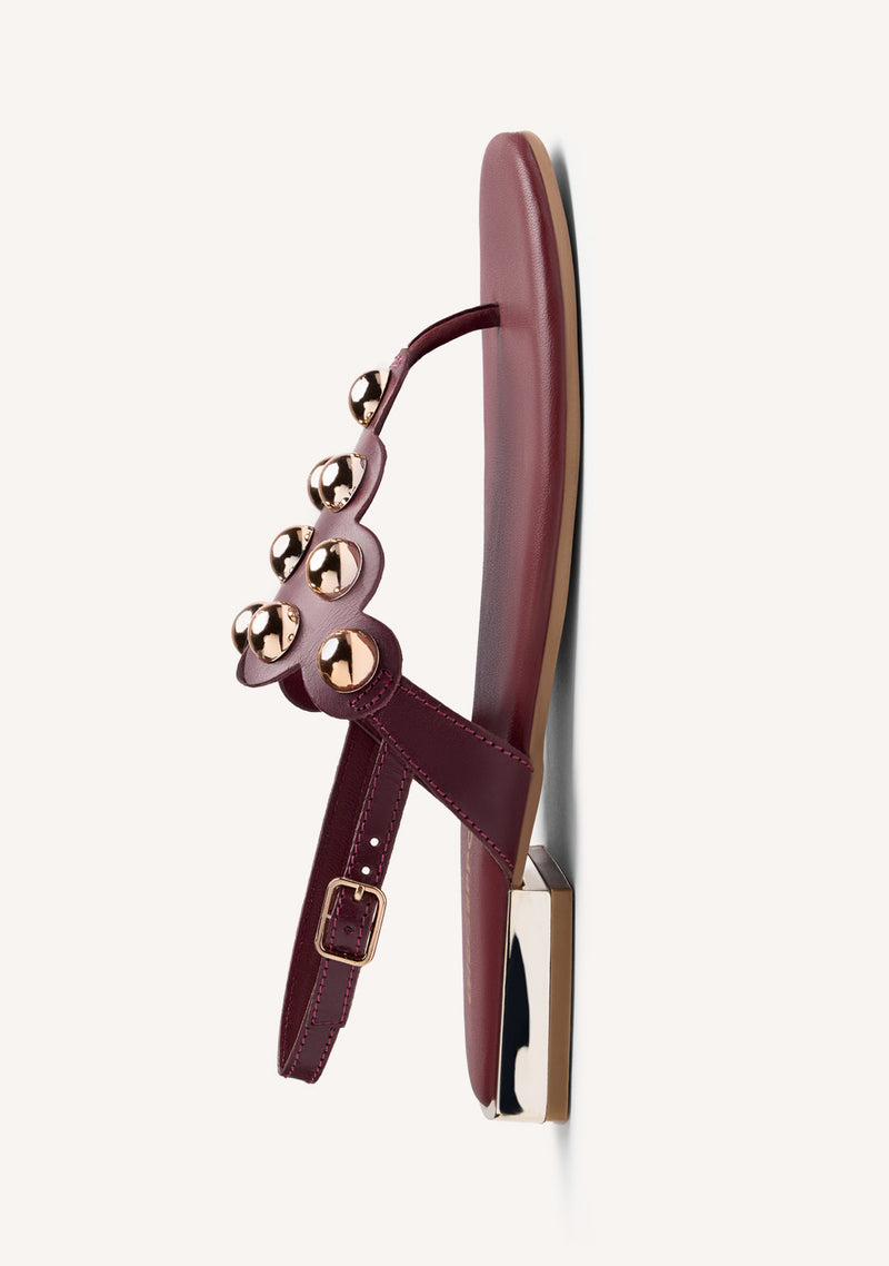 SANDALIAS PIEL TACHAS KADUNA