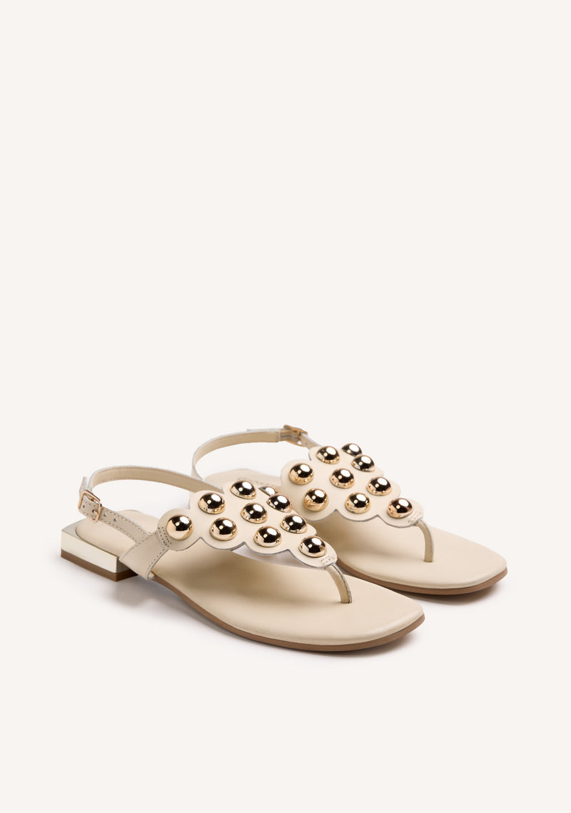 SANDALIAS PIEL TACHAS KADUNA