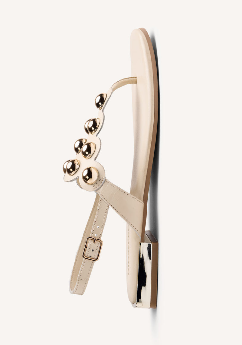 SANDALIAS PIEL TACHAS KADUNA