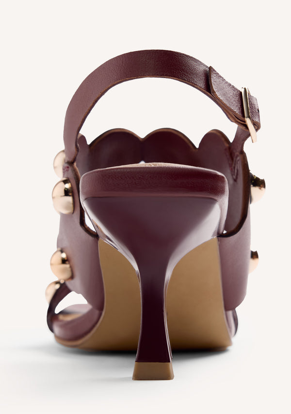 SANDALIAS TACÓN PIEL TACHAS KAKUMA