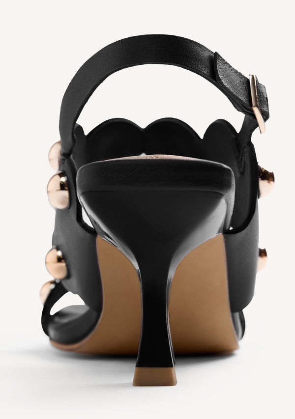 SANDALIAS TACÓN PIEL TACHAS KAKUMA