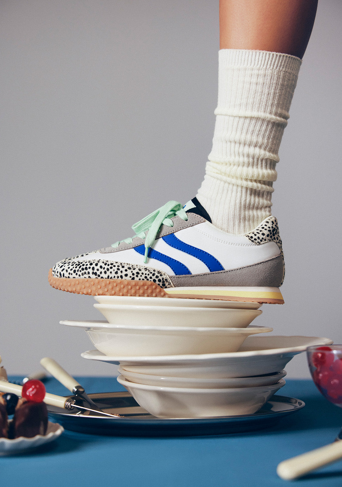 ANIMAL PRINT LEATHER SNEAKERS BISLIG