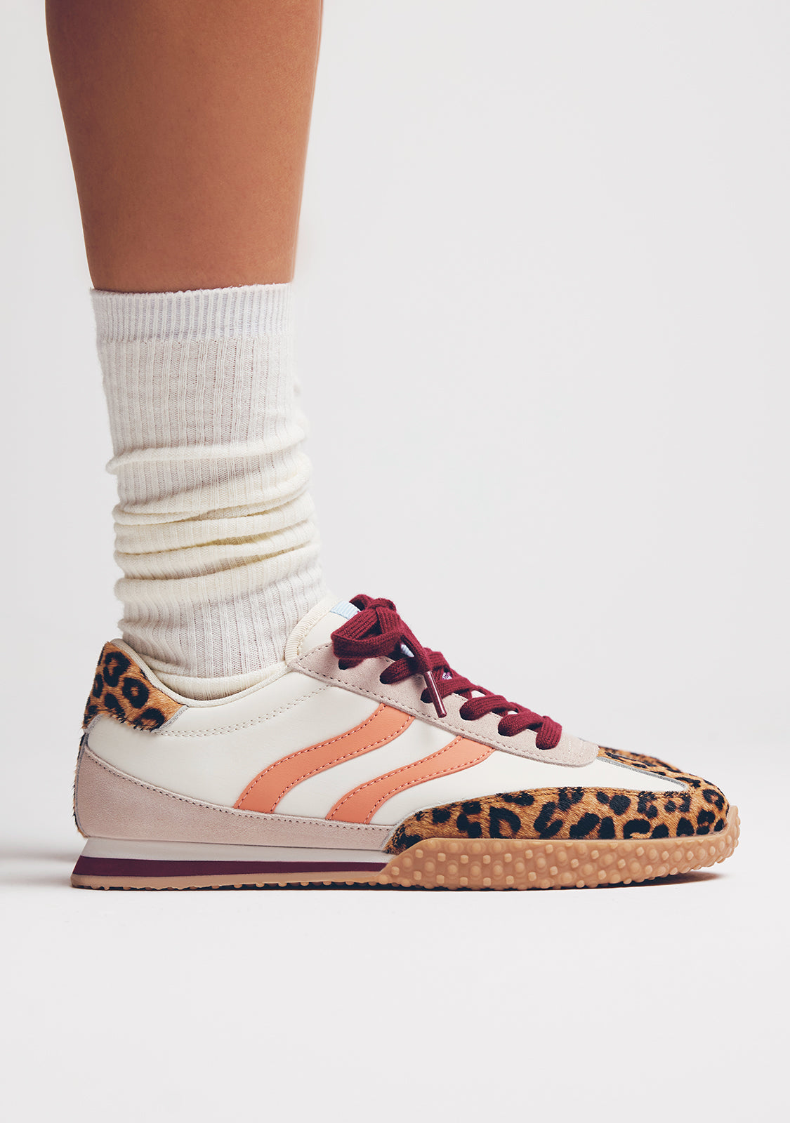 ANIMAL PRINT LEATHER SNEAKERS BISLIG