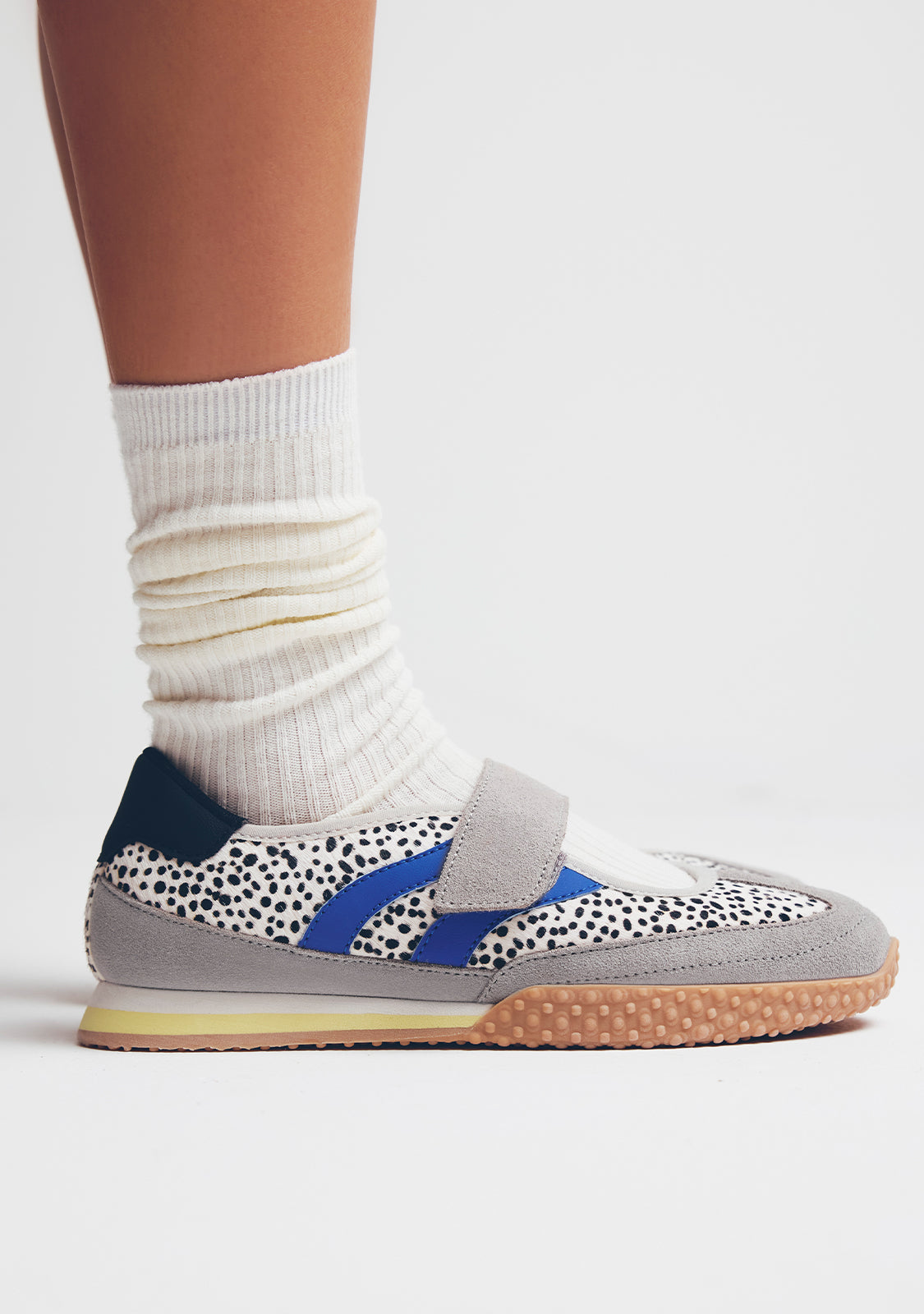 ANIMAL PRINT LEATHER SPORTY BALLET FLATS HOMA