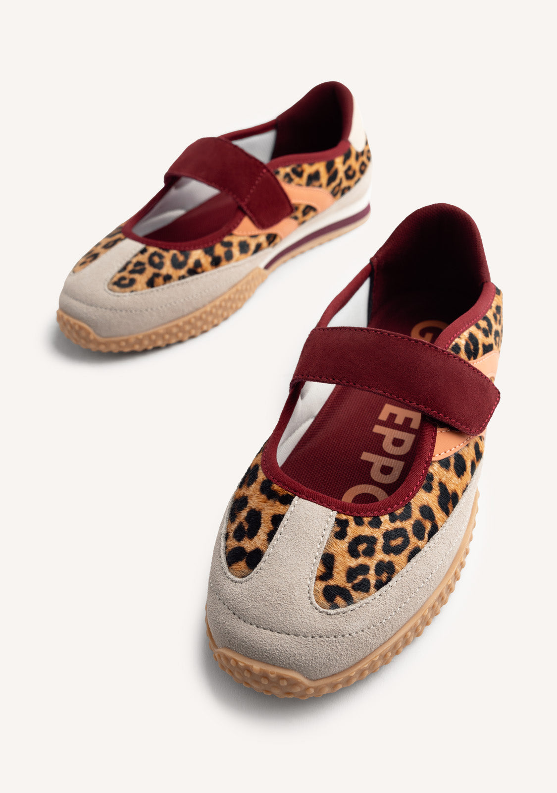BALLERINES SPORTIVES CUIR IMPRIMÉ ANIMALIER HOMA