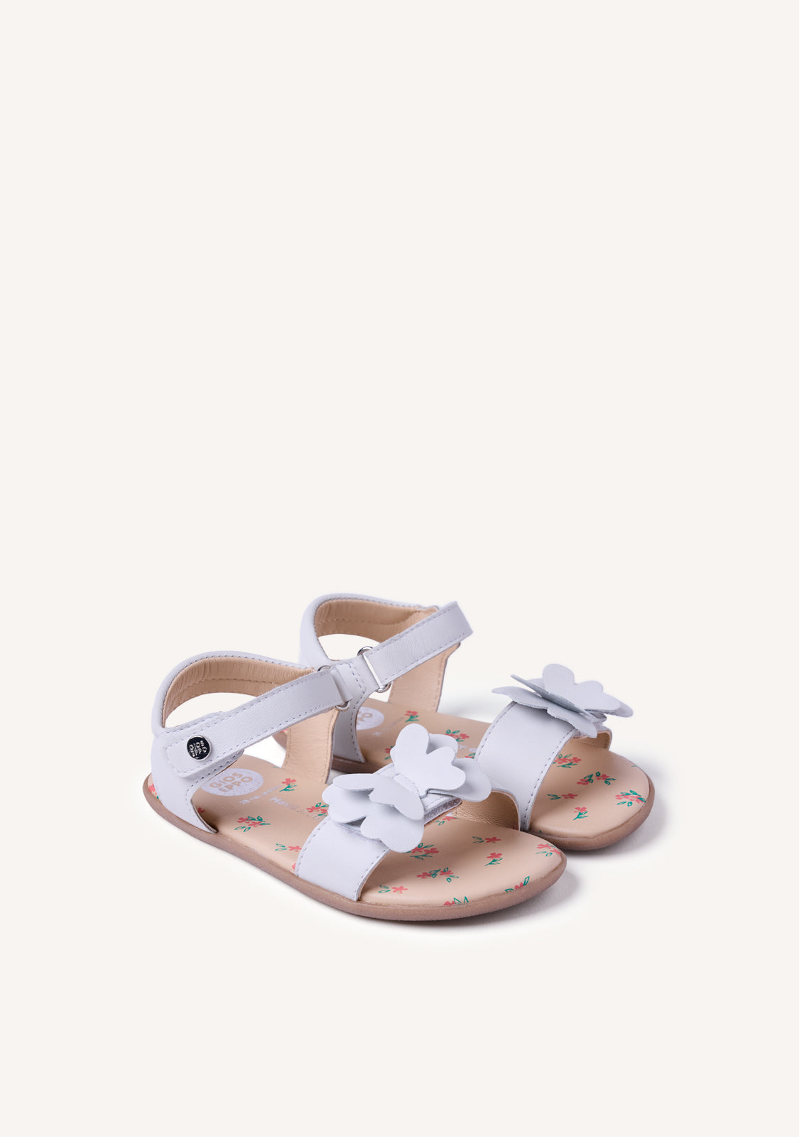 GIOSEPPO BAREFOOT - LEATHER SANDALS WITH BUTTERFLY SLITE