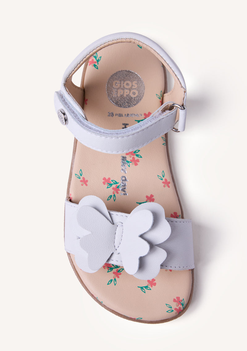 SANDALIAS BAREFOOT PIEL BRILLO Y MARIPOSA SLITE