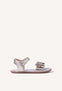 SANDALIAS BAREFOOT PIEL BRILLO Y MARIPOSA SLITE