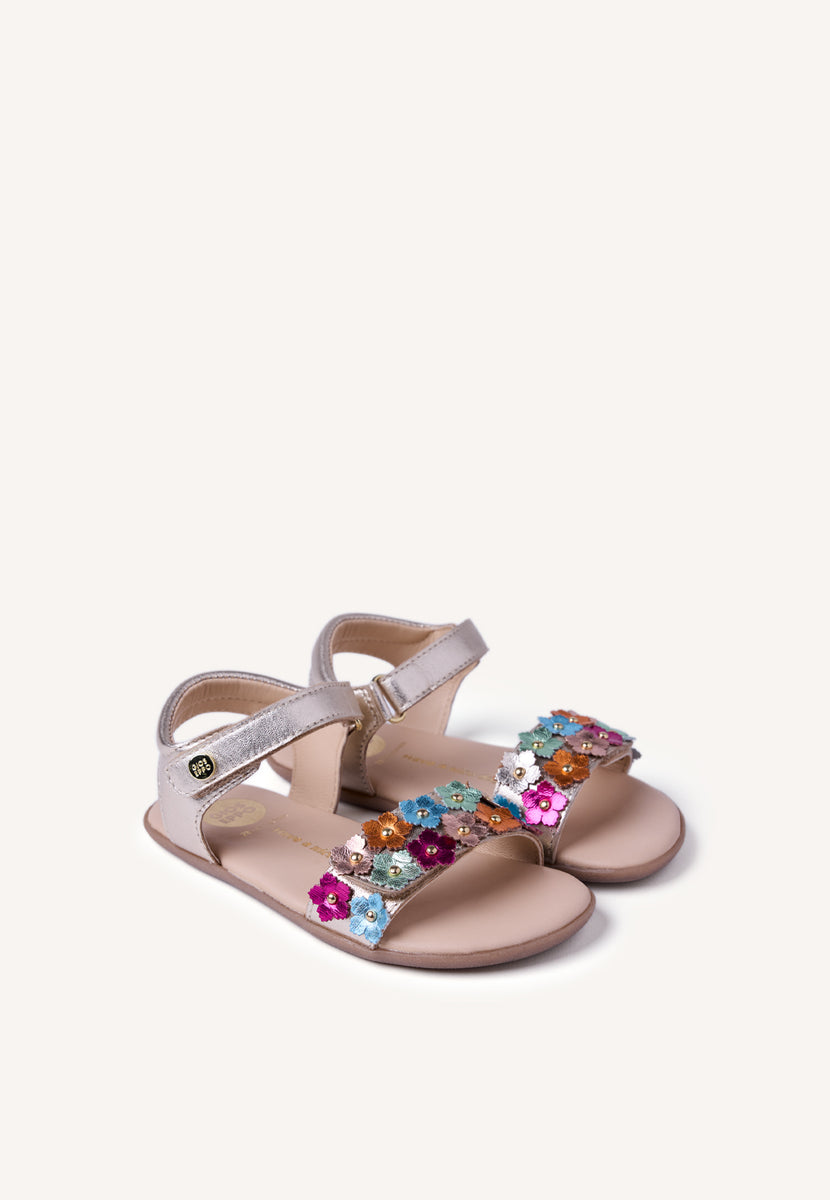 SANDALIAS BAREFOOT PIEL FLORES LOITOK