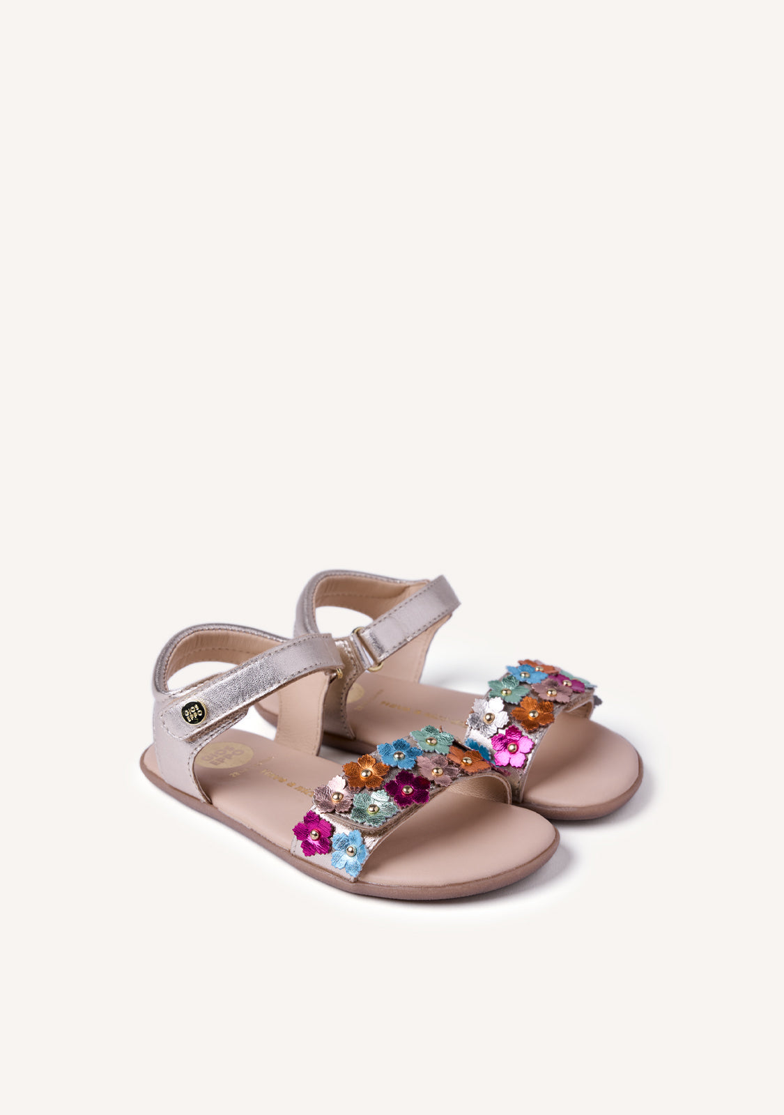 GIOSEPPO BAREFOOT - FLOWER LEATHER SANDALS LOITOK