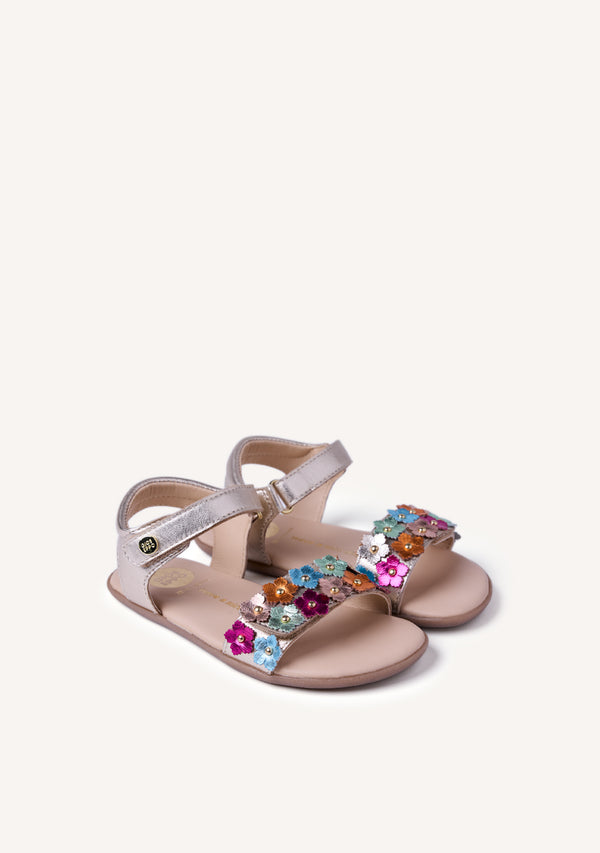 SANDALIAS BAREFOOT PIEL FLORES LOITOK
