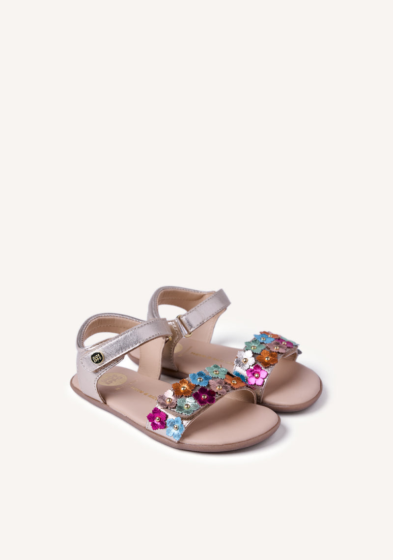 SANDALIAS BAREFOOT PIEL FLORES LOITOK