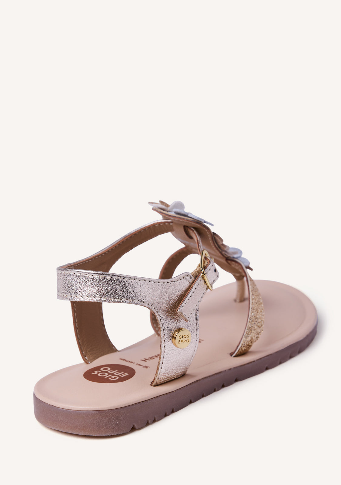 SANDALES FLEURIS CUIR BRILLANCE TAMBACH