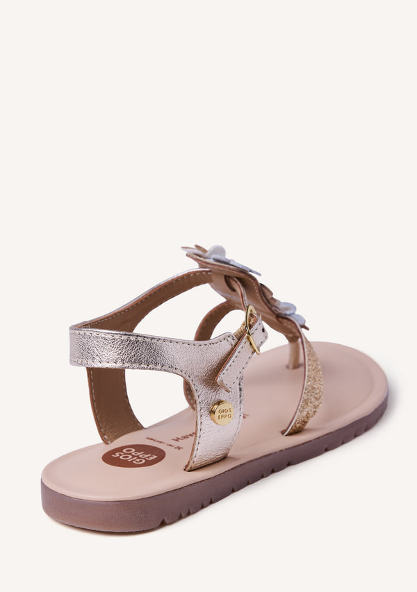 SANDALIAS PIEL BRILLO FLORES TAMBACH