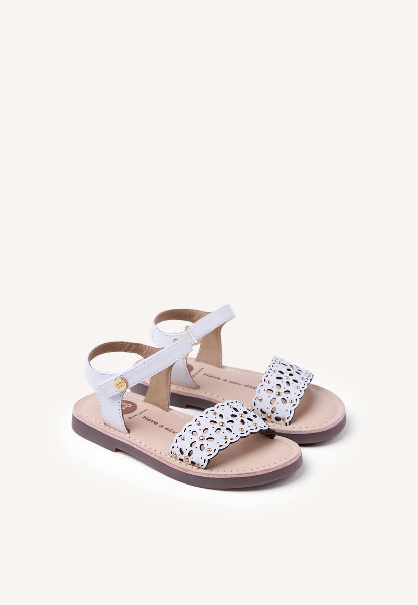 SANDALIAS PIEL CALADA FLORES DIPOLOG