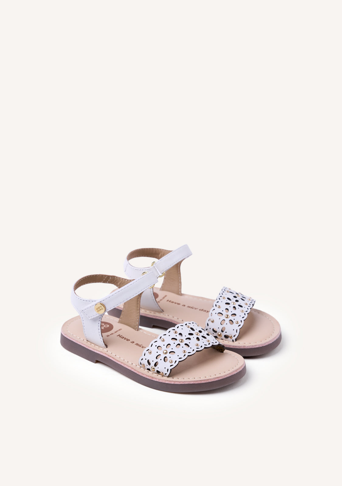 FLOWER CUT-OUT LEATHER SANDALS DIPOLOG