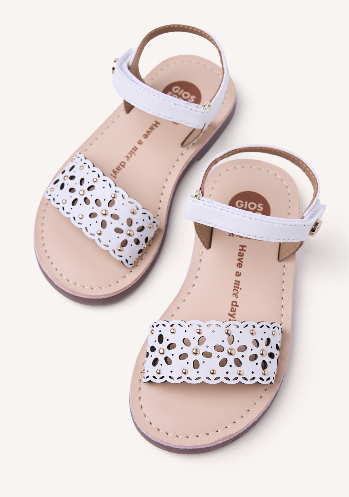 FLOWER CUT-OUT LEATHER SANDALS DIPOLOG