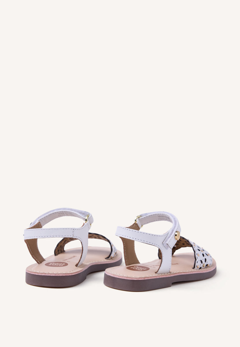 SANDALIAS PIEL CALADA FLORES DIPOLOG