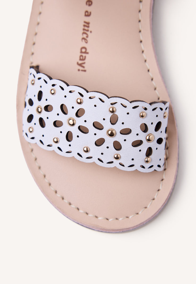 SANDALIAS PIEL CALADA FLORES DIPOLOG