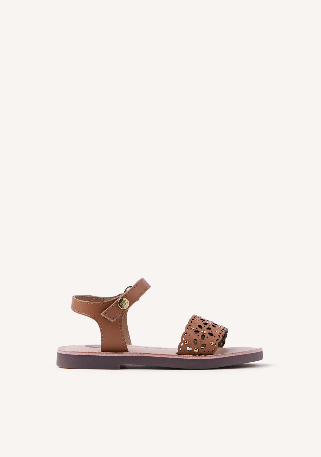 FLOWER CUT-OUT LEATHER SANDALS DIPOLOG