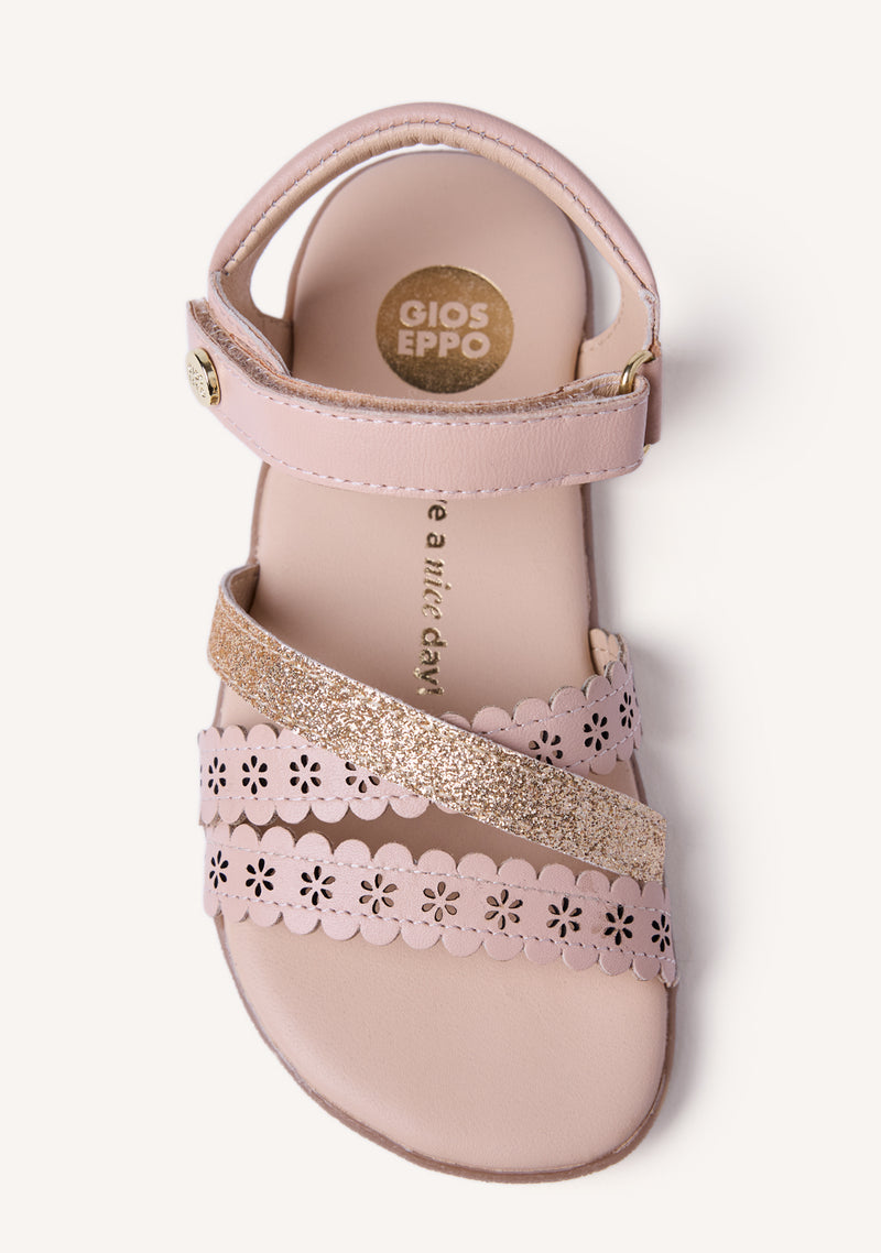 GIOSEPPO BAREFOOT - SHINY CUT-OUT LEATHER SANDALS MIKLEUS