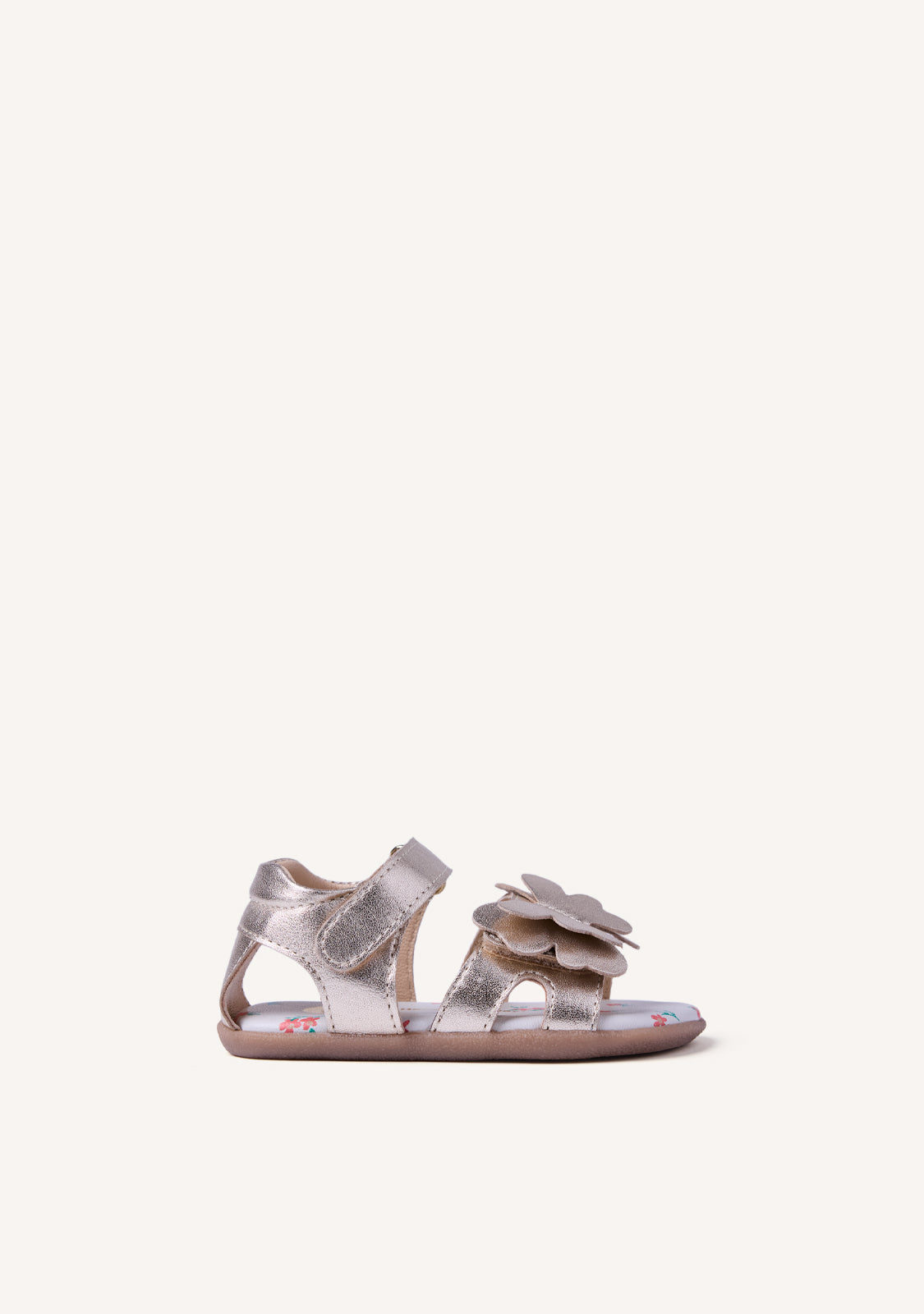 GIOSEPPO BAREFOOT - SHINY LEATHER SANDALS WITH BUTTERFLY NANDI