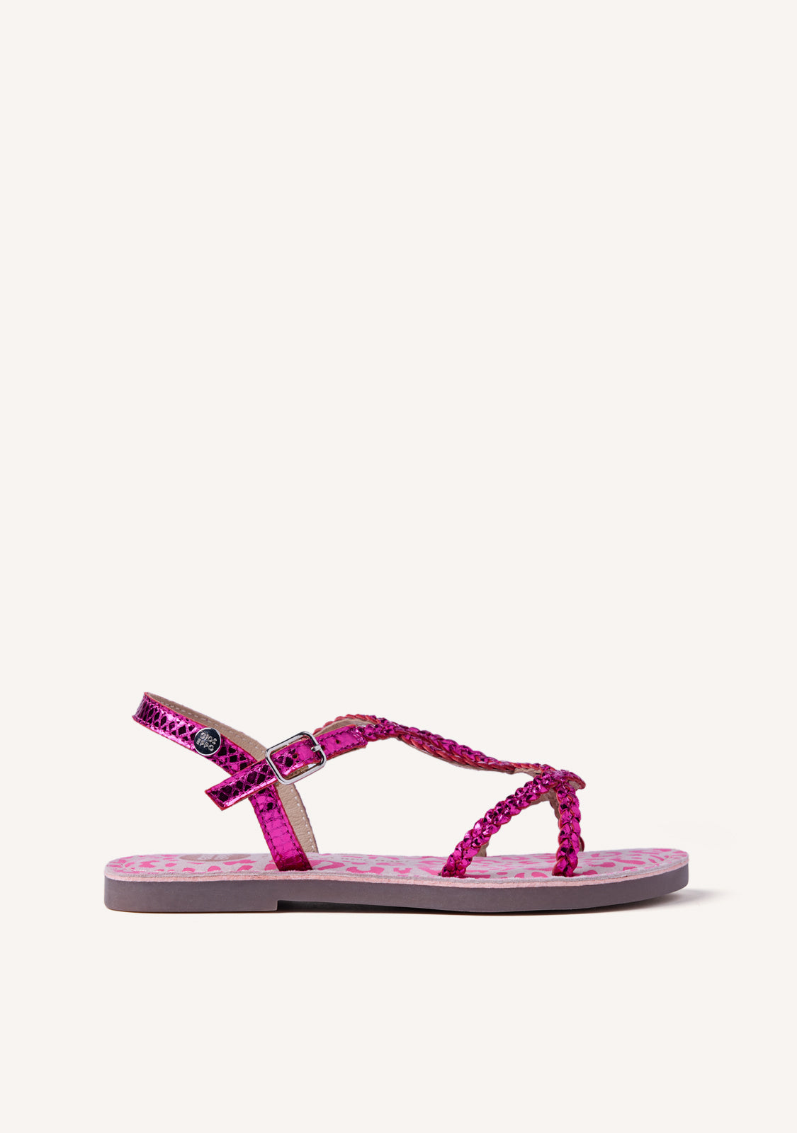 SANDALIAS PIEL TRENZADA BRILLO BODEN