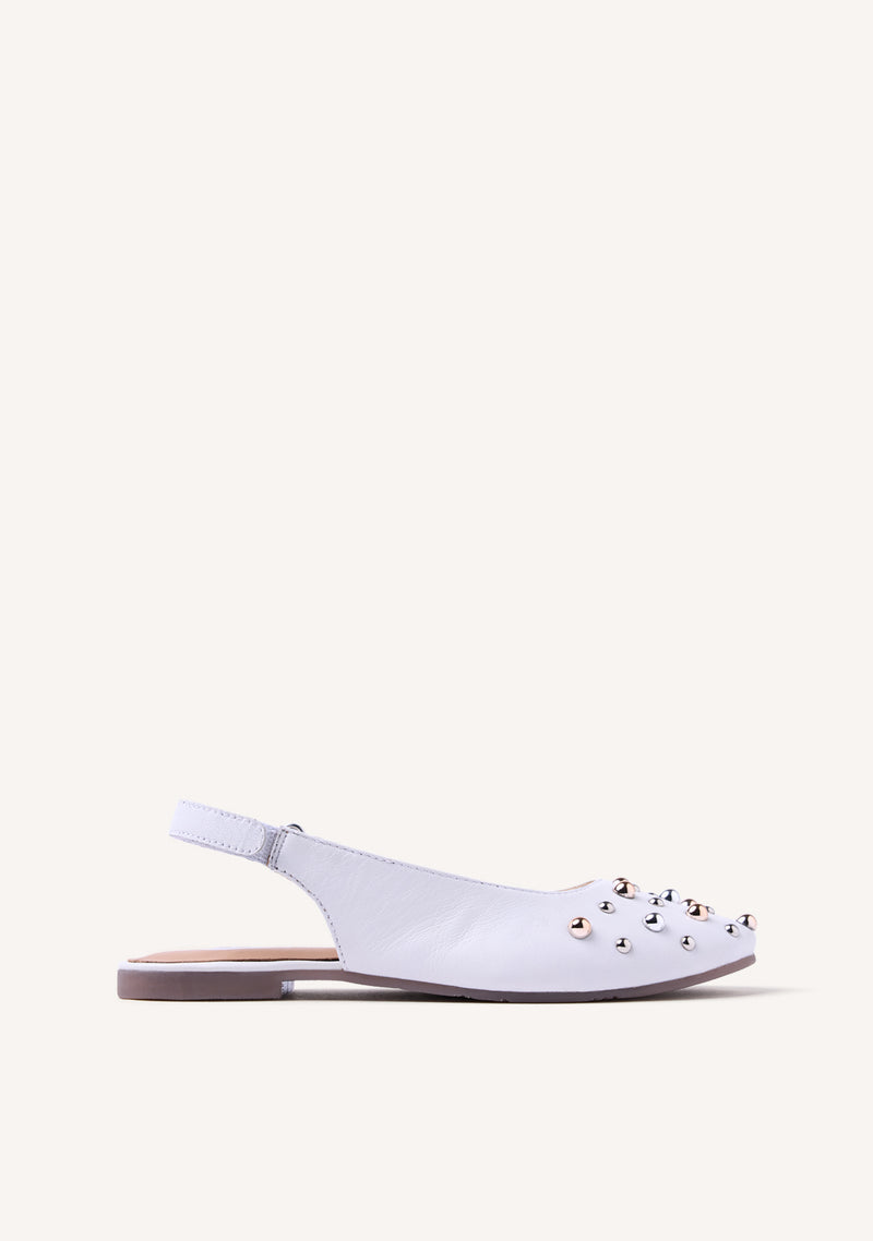STUDDED LEATHER BALLET FLATS NAMANYE