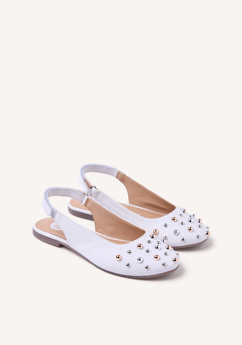 STUDDED LEATHER BALLET FLATS NAMANYE