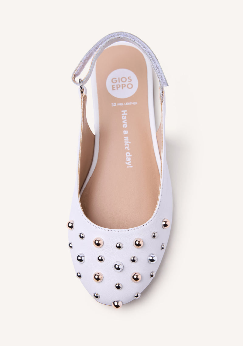 STUDDED LEATHER BALLET FLATS NAMANYE