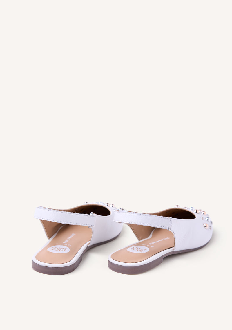 STUDDED LEATHER BALLET FLATS NAMANYE