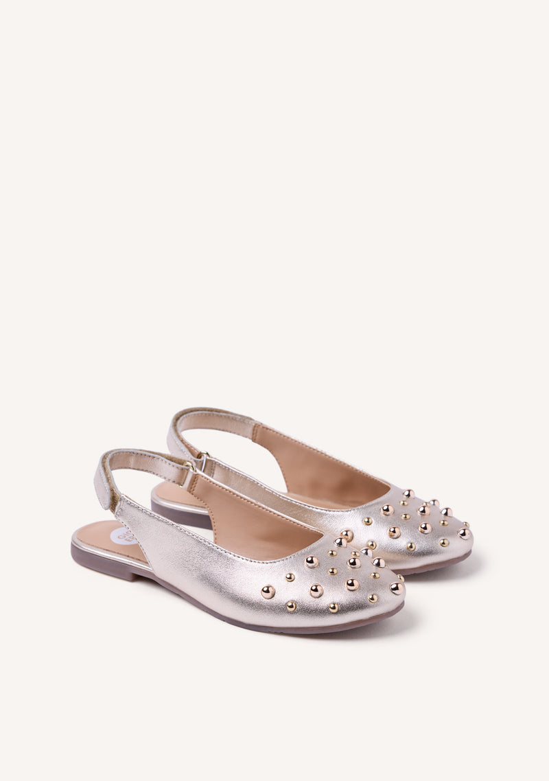STUDDED LEATHER BALLET FLATS NAMANYE