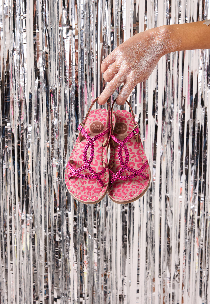 SANDALIAS PIEL TRENZADA BRILLO BODEN