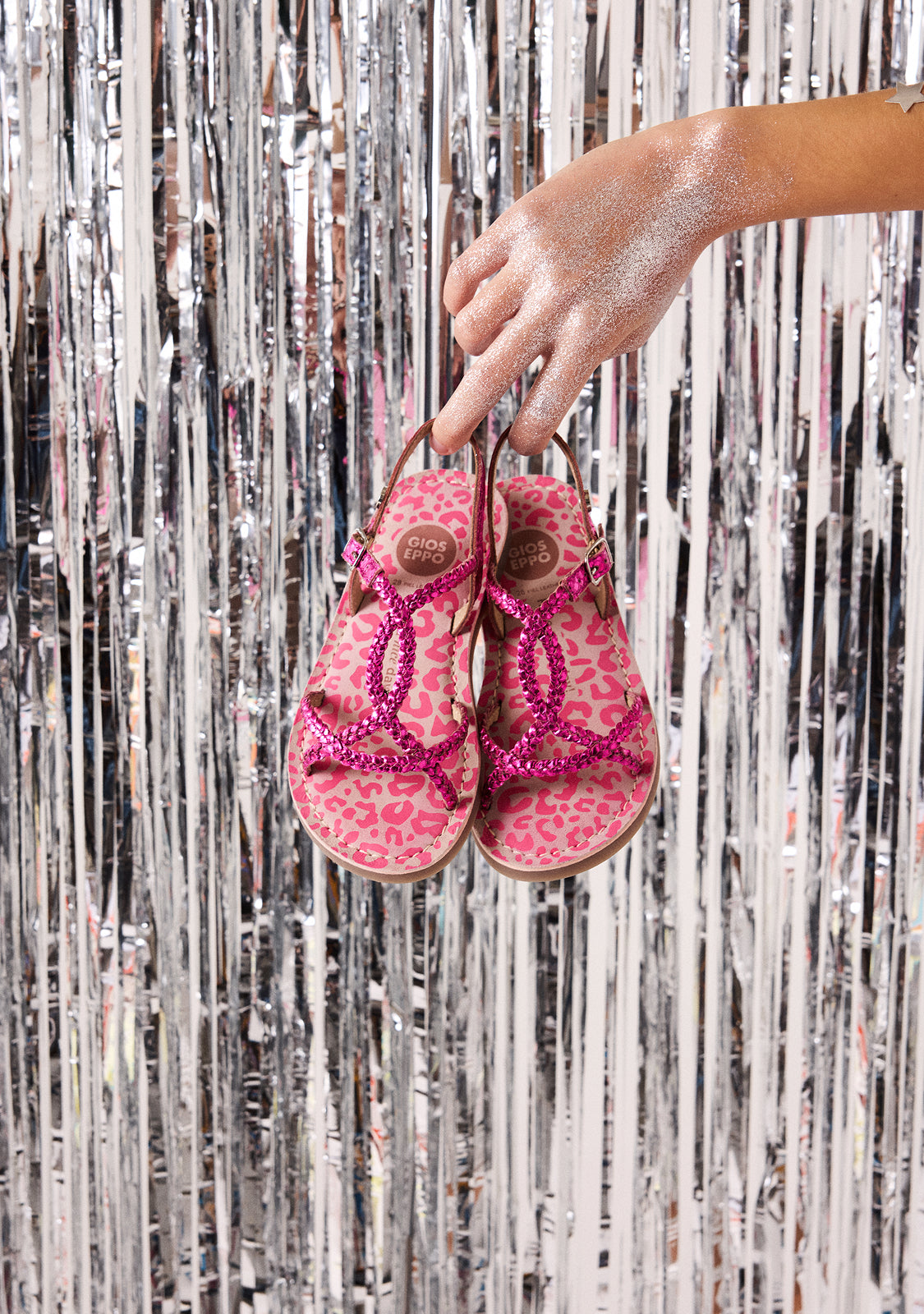 SANDALIAS PIEL TRENZADA BRILLO BODEN
