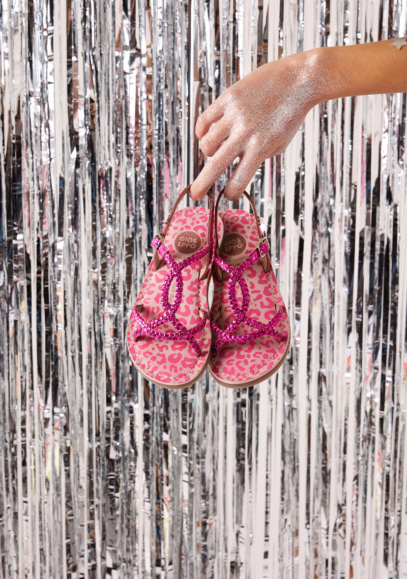 SANDALIAS PIEL TRENZADA BRILLO BODEN