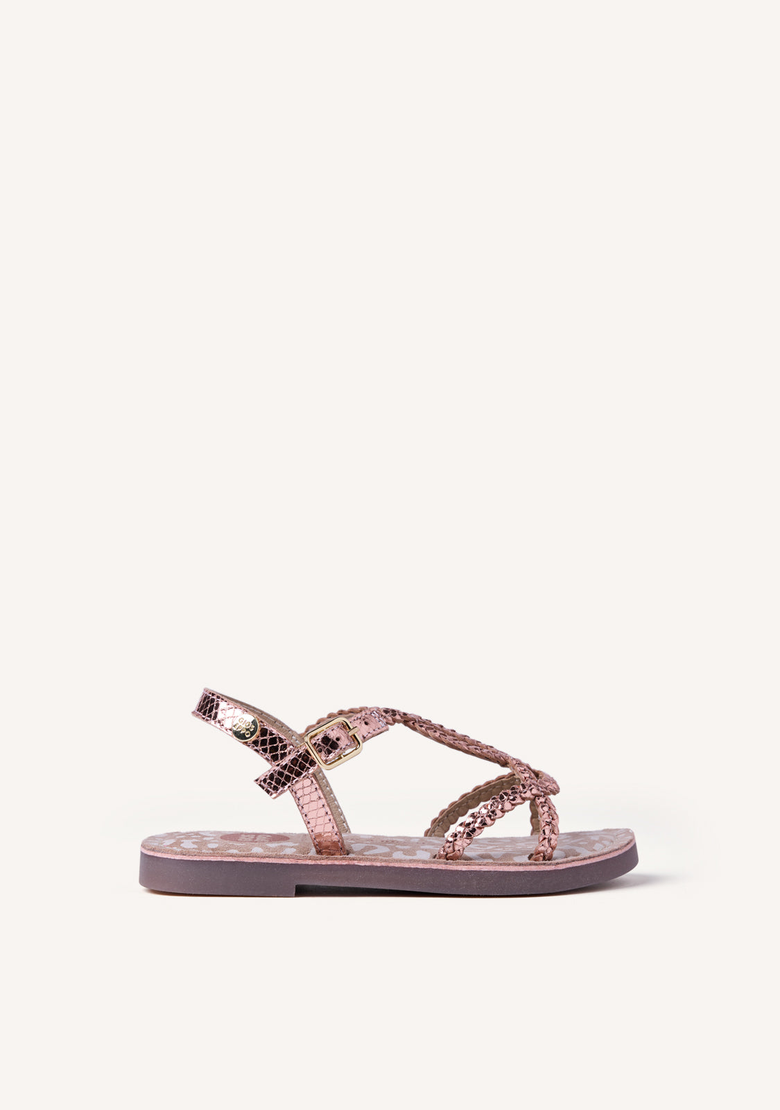 SANDALIAS PIEL TRENZADA BRILLO BODEN
