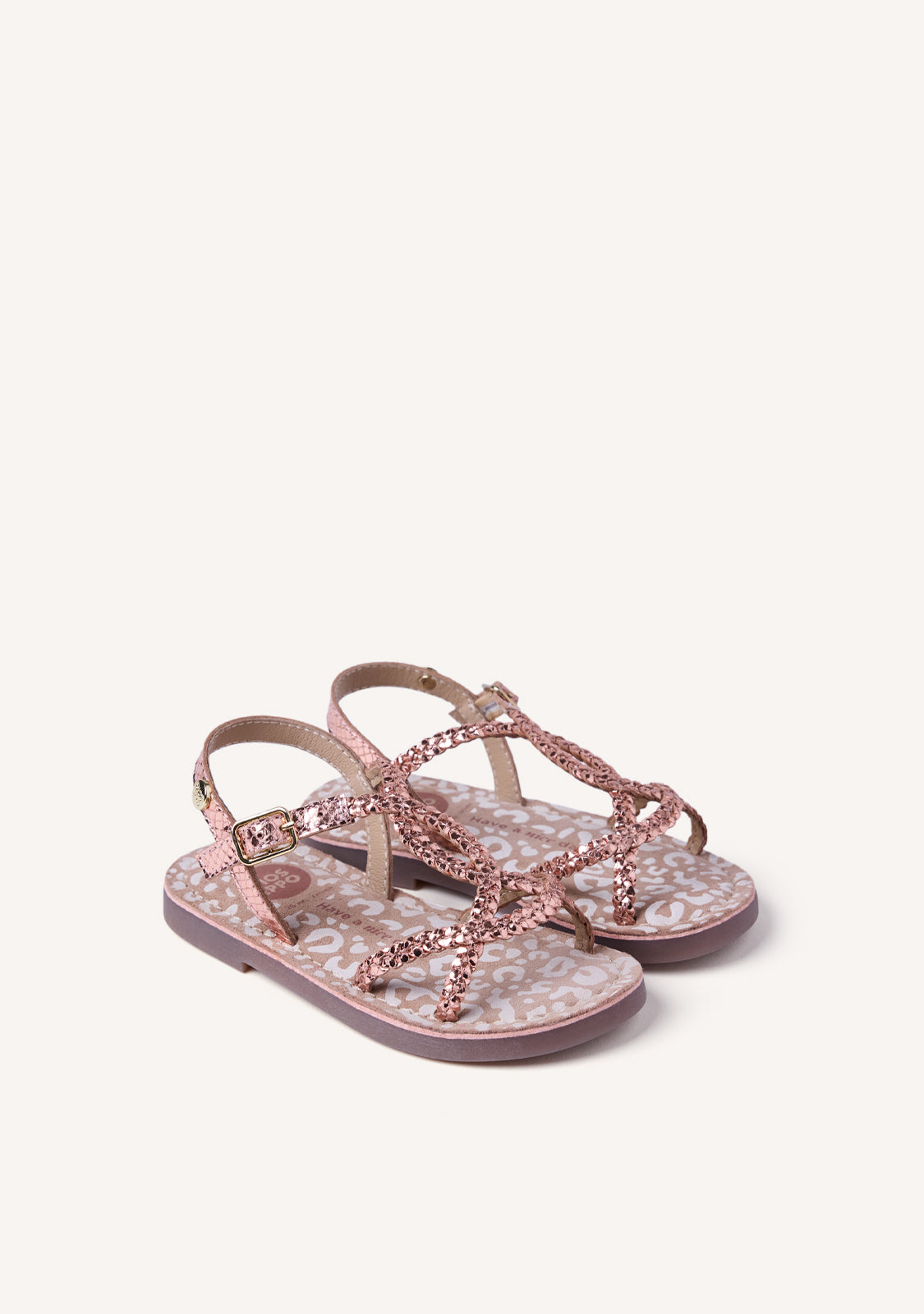 SANDALIAS PIEL TRENZADA BRILLO BODEN