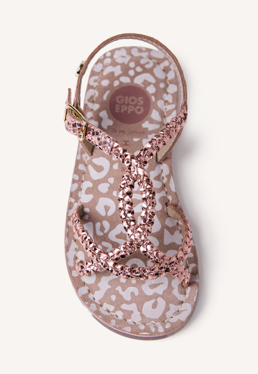 SANDALIAS PIEL TRENZADA BRILLO BODEN