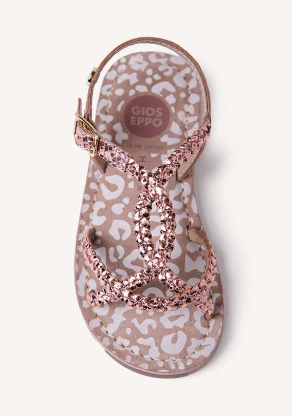 SANDALIAS PIEL TRENZADA BRILLO BODEN